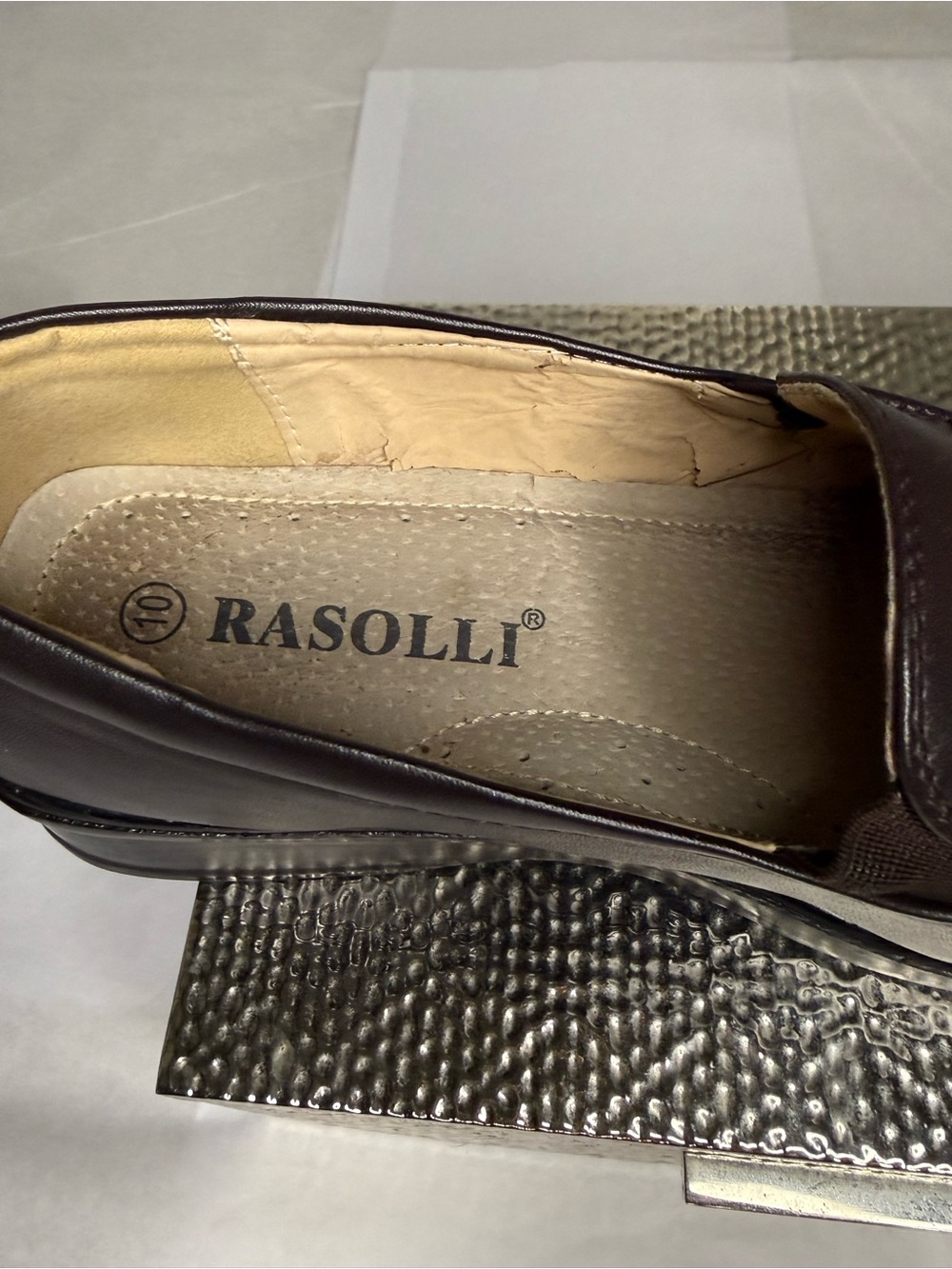 Rasolli Women’s Black Loafers Slip On Comfort Dress Shoes Size 10 - Picture 9 of 11